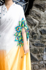 Freezing Yellow Colour Free Hand Digital Printed Saree