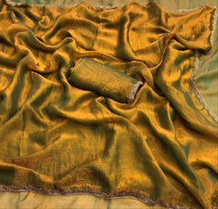 Jarkhan Fendy Chiffon with Handwork Lace Border