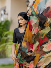 Maryam Multi Chiffon Print Fancy Saree