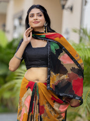Maryam Multi Chiffon Print Fancy Saree