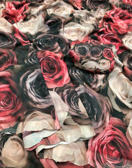 Angeleena Black Chiffon Floral Printed Saree