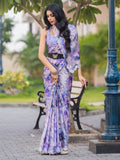 Sandra Purple Sibori Printed Siroski Work Saree