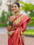 Lousy Mendhi Kanjivaram Semi Pattu Silk Weaving Saree