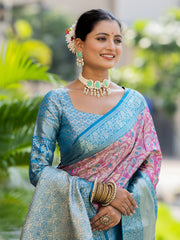 Vastra Gajri Kanjivaram Semi Pattu Silk Weaving Saree