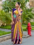 Harber Multi Kanjivaram Silk Weaving Saree