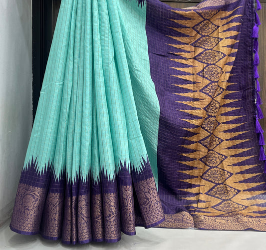 Hunnah Dola Chex Digital Printed Saree
