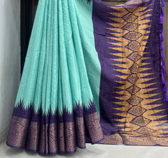 Hunnah Dola Chex Digital Printed Saree